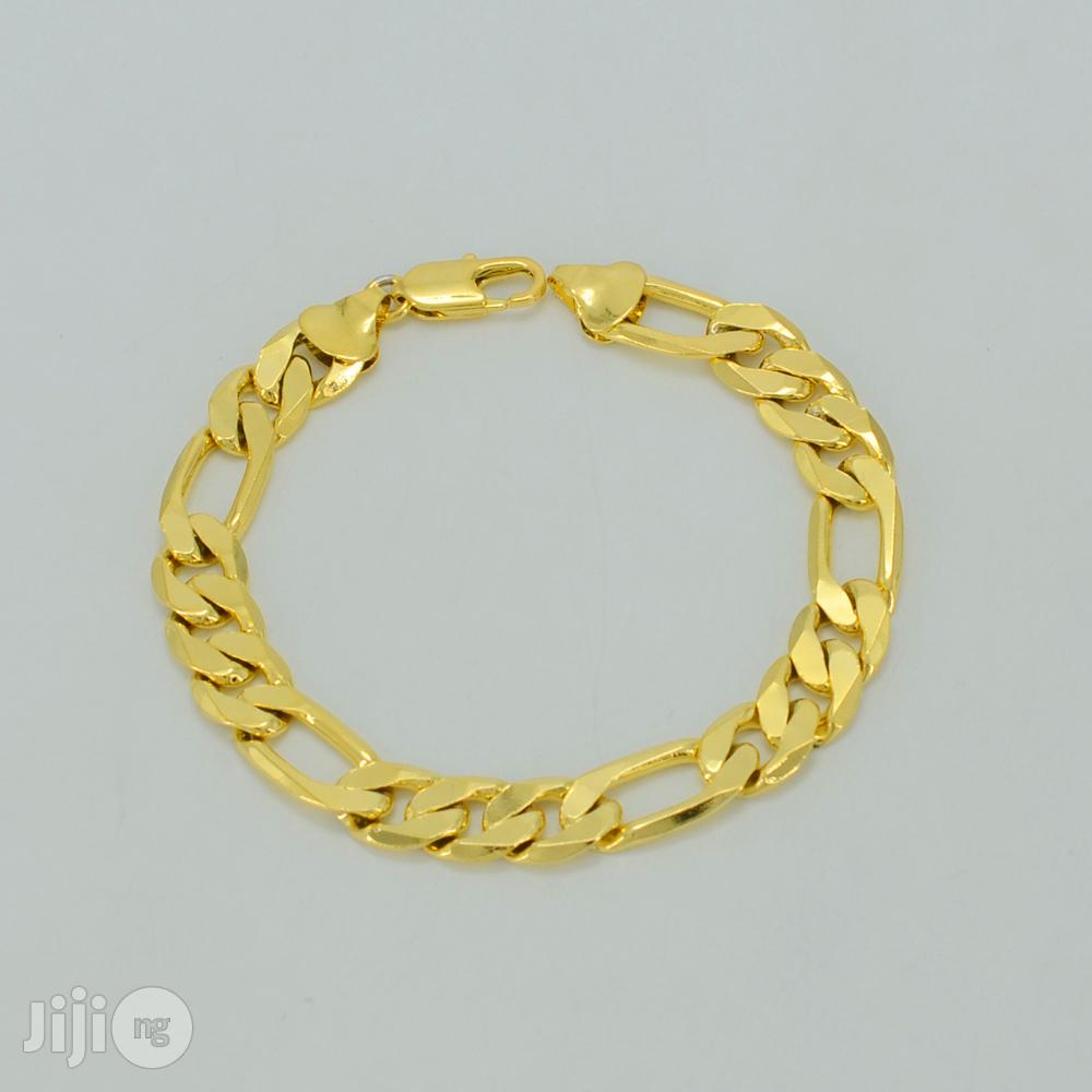 Men's Gold Color Copper Hand Chain 03