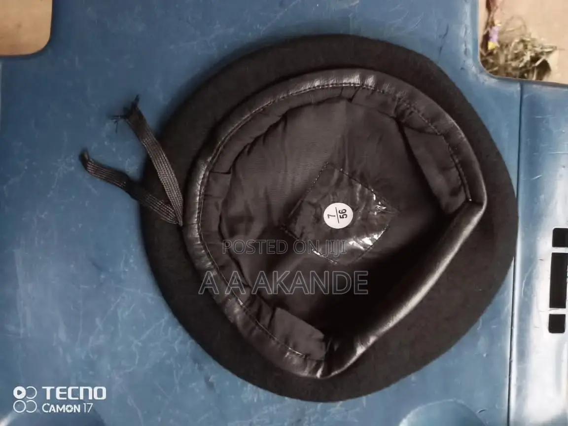 Black Security Beret Cap