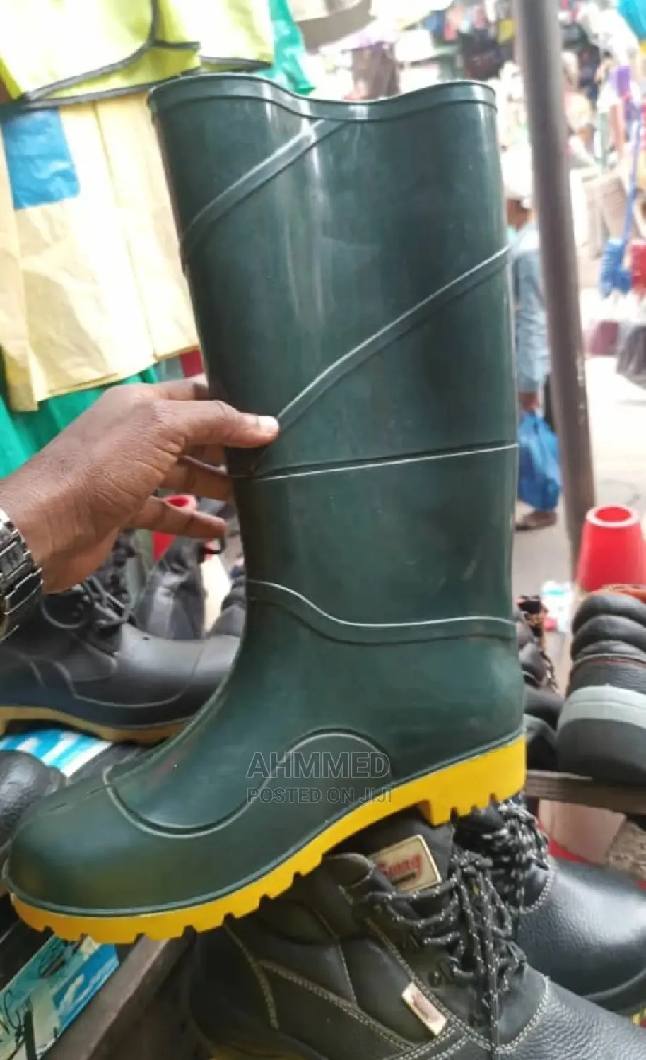 Green Rain Boots