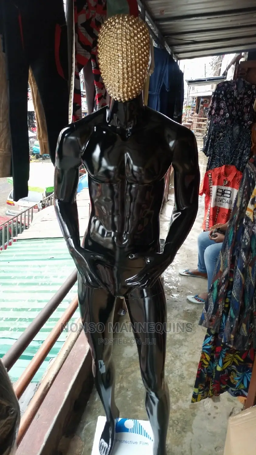 Full Body Male Black Fibre Huge Display Mannequin