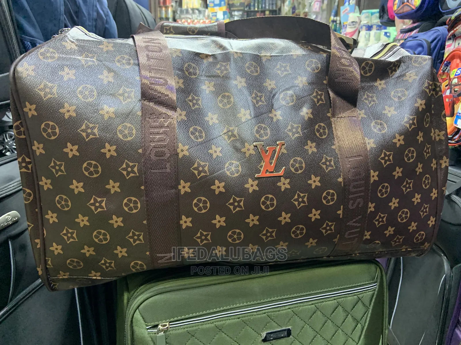 Medium Size Lv Inspired Duffle Traveling Luggage
