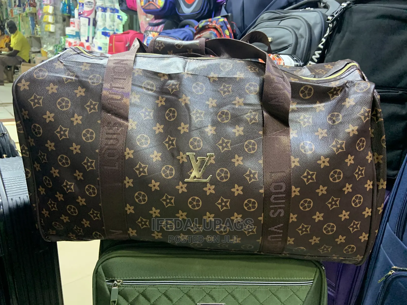 Medium Size Lv Inspired Duffle Traveling Luggage