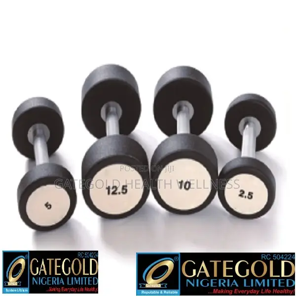 Rubber Dumbbell 10kg (Pair)
