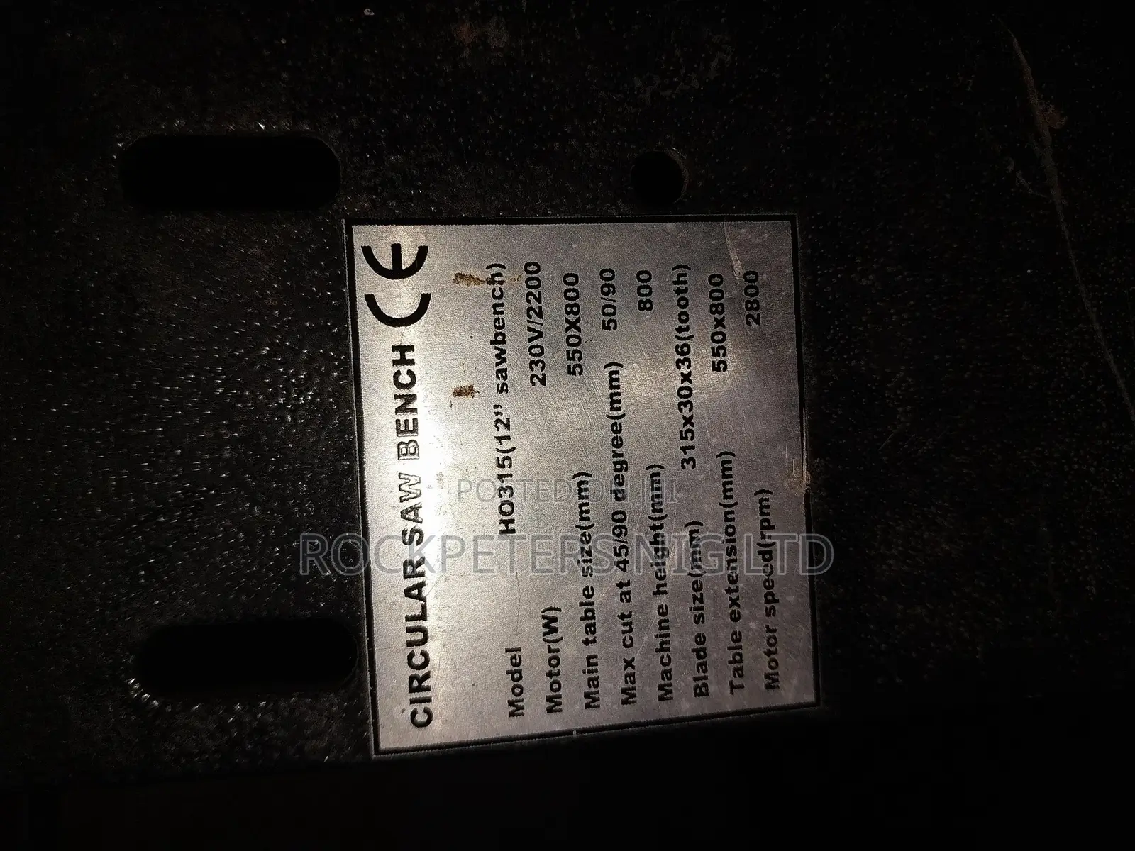 12" Bench Circular Saw Ho315