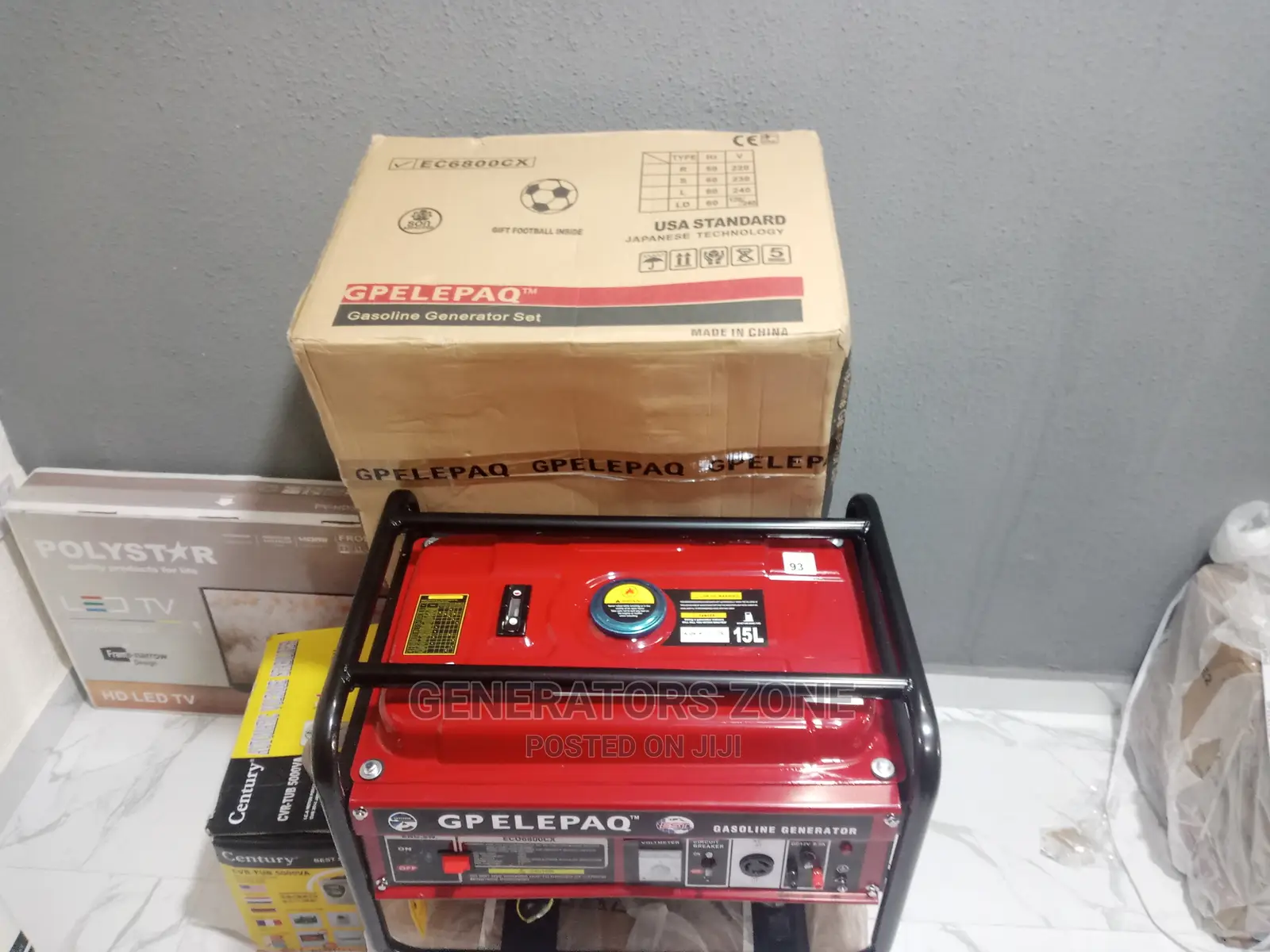 Ec6800cx Manual Gasoline Elepaq Generator Red Tank