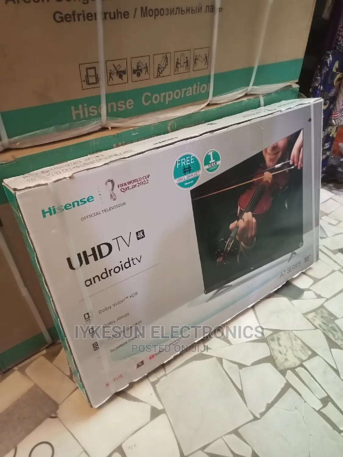 Original Hisense 55” QLED Android 4KUHD Smart Netflix Blueto