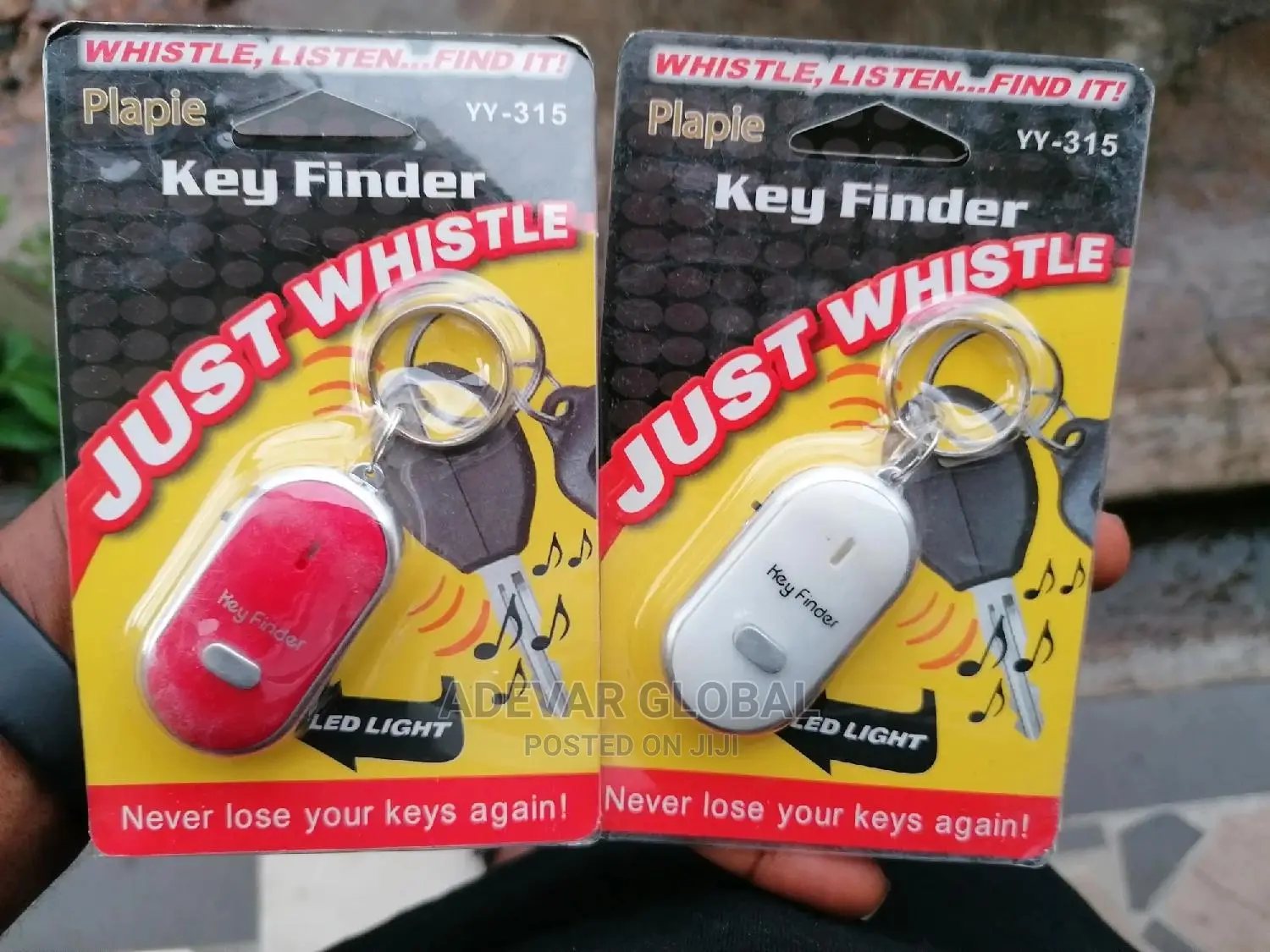 2pcs Plapie Whistle Key Finder With Light and Alarm
