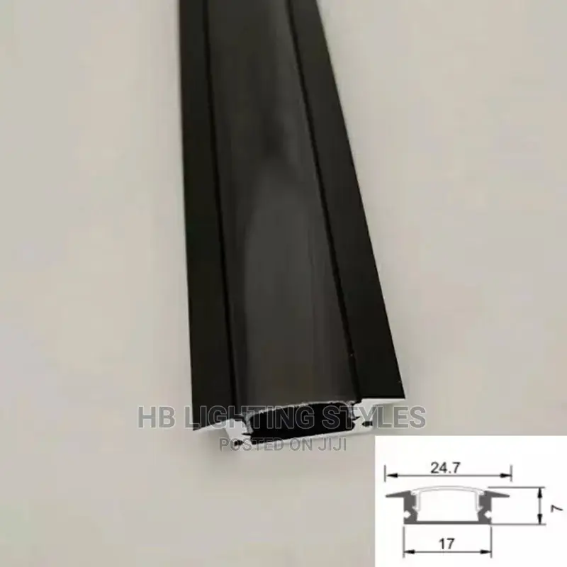Black U/v/Yw Style Shaped Aluminium Led Profile