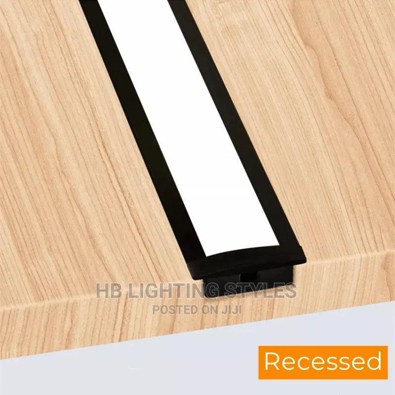 Black U/v/Yw Style Shaped Aluminium Led Profile