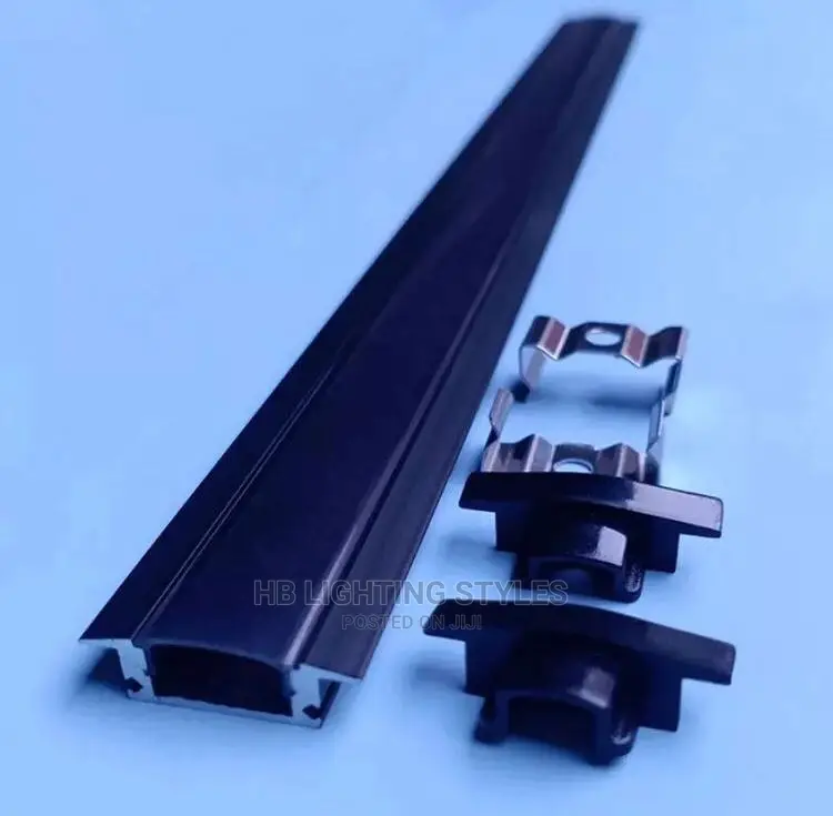 Black U/v/Yw Style Shaped Aluminium Led Profile