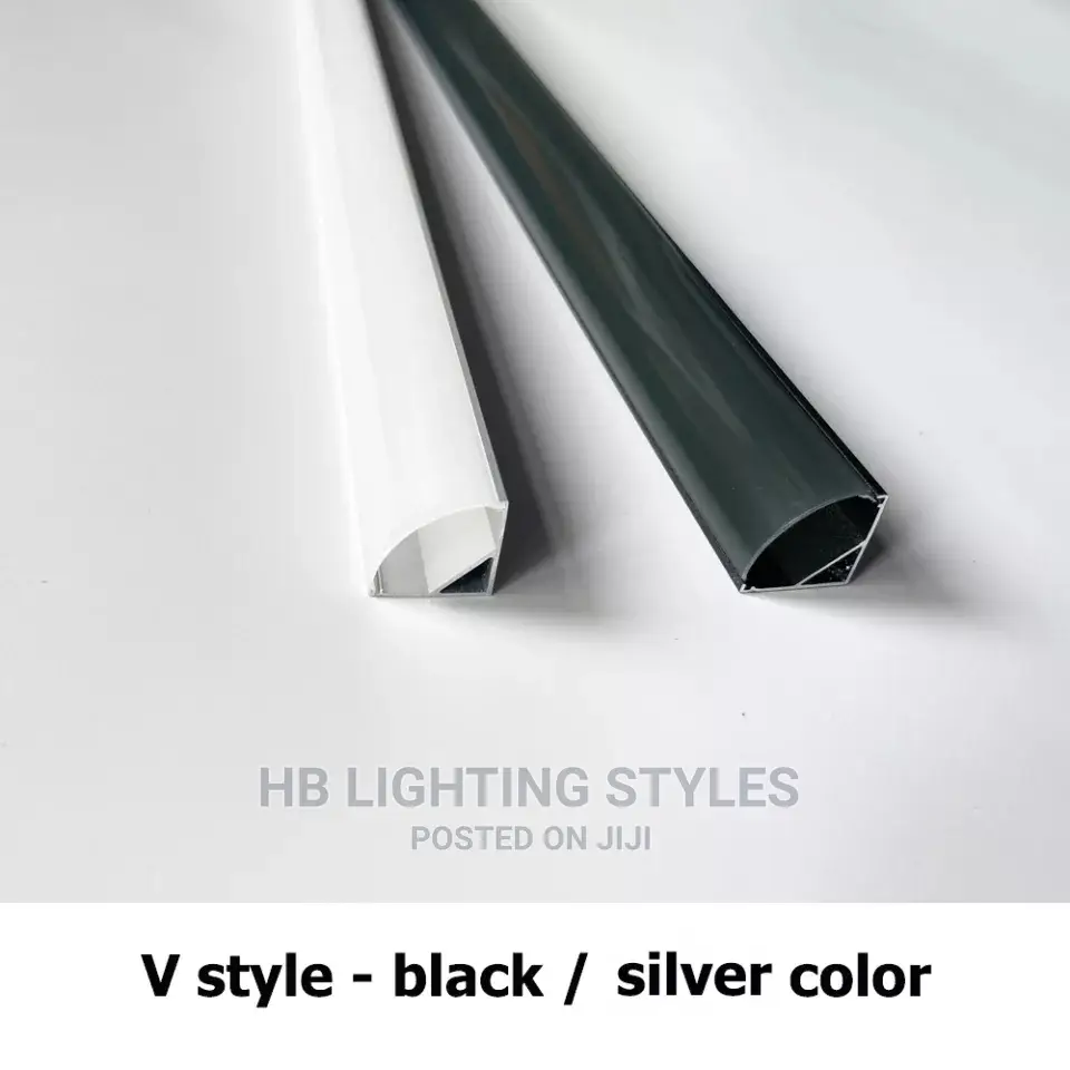 Black U/V/Yw Style Shaped 50cm Aluminium LED Profile
