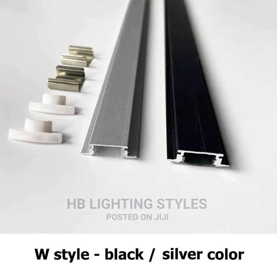Black U/V/Yw Style Shaped 50cm Aluminium LED Profile