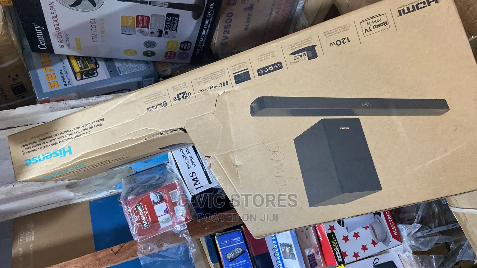 Hisense HS212F 2.1ch 120W Soundbar With Wireless Subwoofer