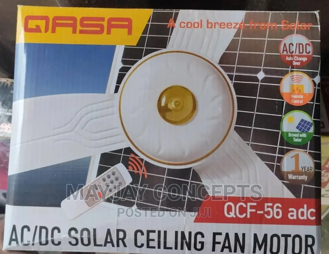 Qasa 56inches Ac/Dc Solar Ceiling Fan