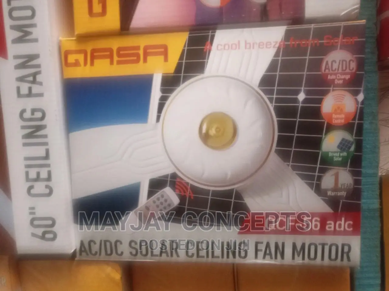 Qasa 56inches Ac/Dc Solar Ceiling Fan