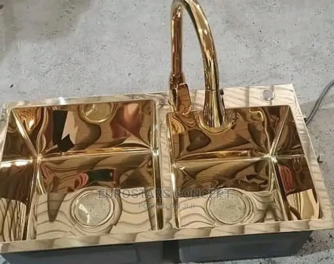 Pure Shining Gold Stainless Steel Kitchen Sink Sink