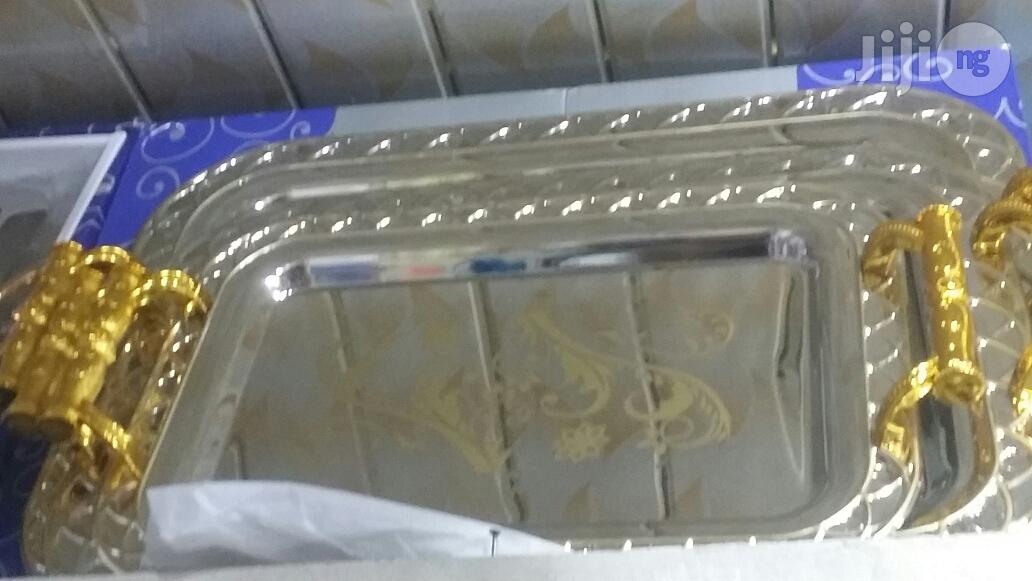 P.R.S ,Stainless Steel Tray By3 Set