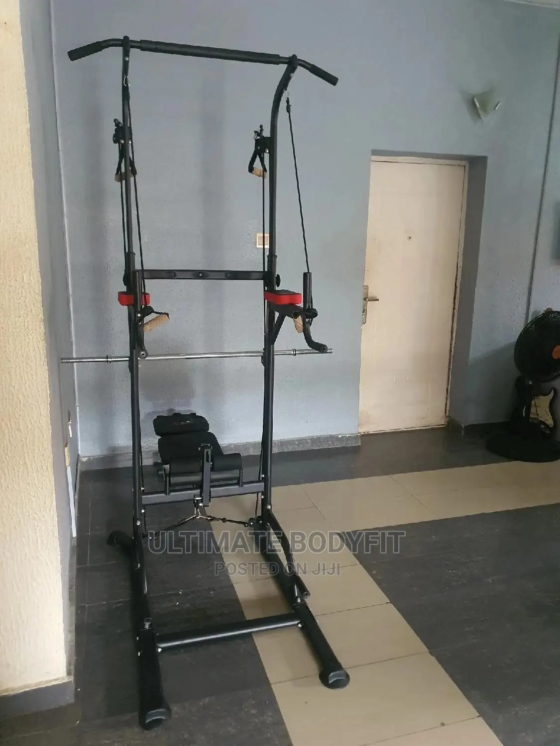 Brand New Power Tower With Rope Dip Station Pull Up Bench