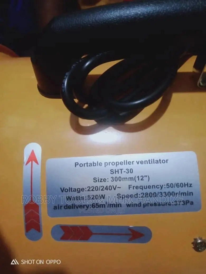Contractor (Portable Ventilation Axial) Fan 12"