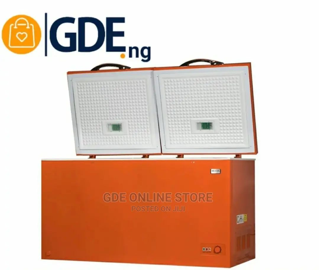 Nexus Orange Double Door Deep Freezer With Glass Slide