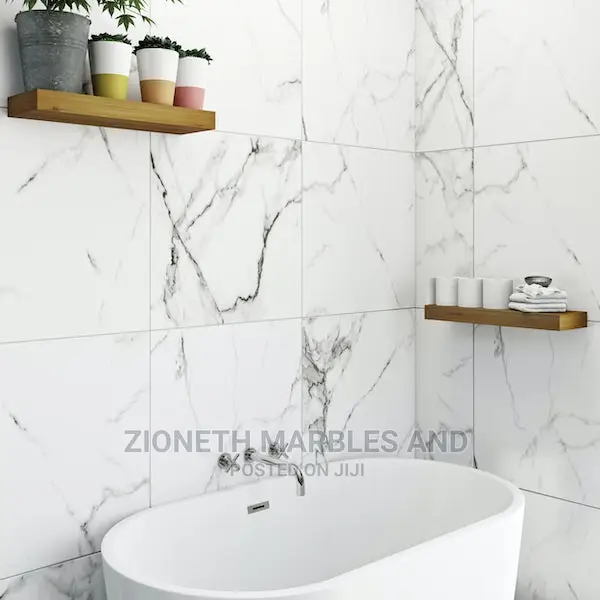 80X80 White Cararra Super Polished Floor and Wall Tiles