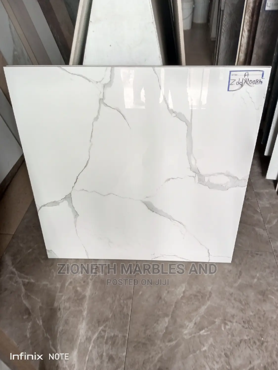 80X80 White Cararra Super Polished Floor and Wall Tiles