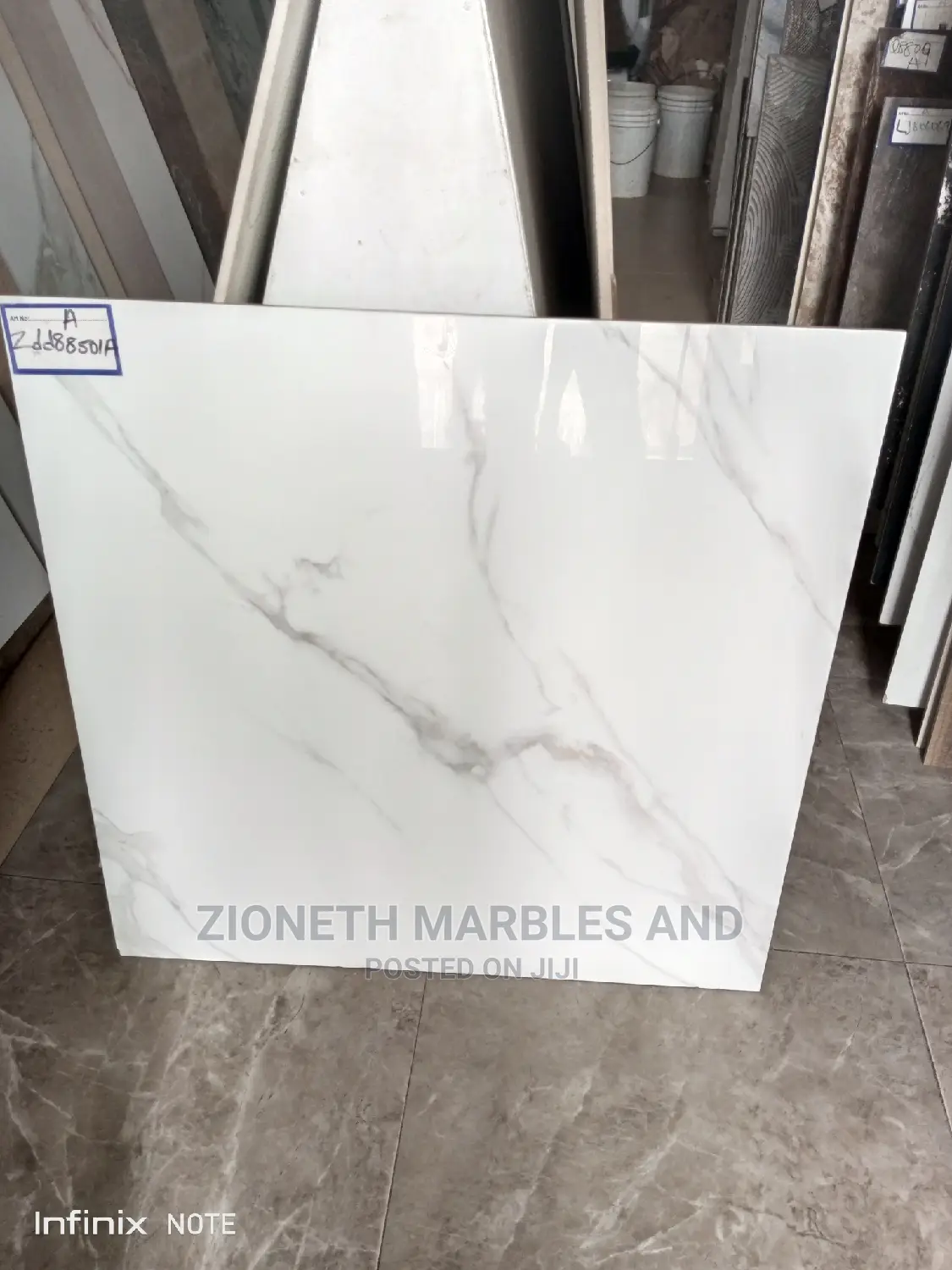 80X80 White Cararra Super Polished Floor and Wall Tiles