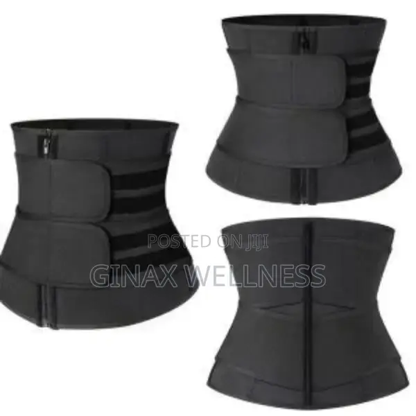Two Straps Latex Belt With Zip and Hook