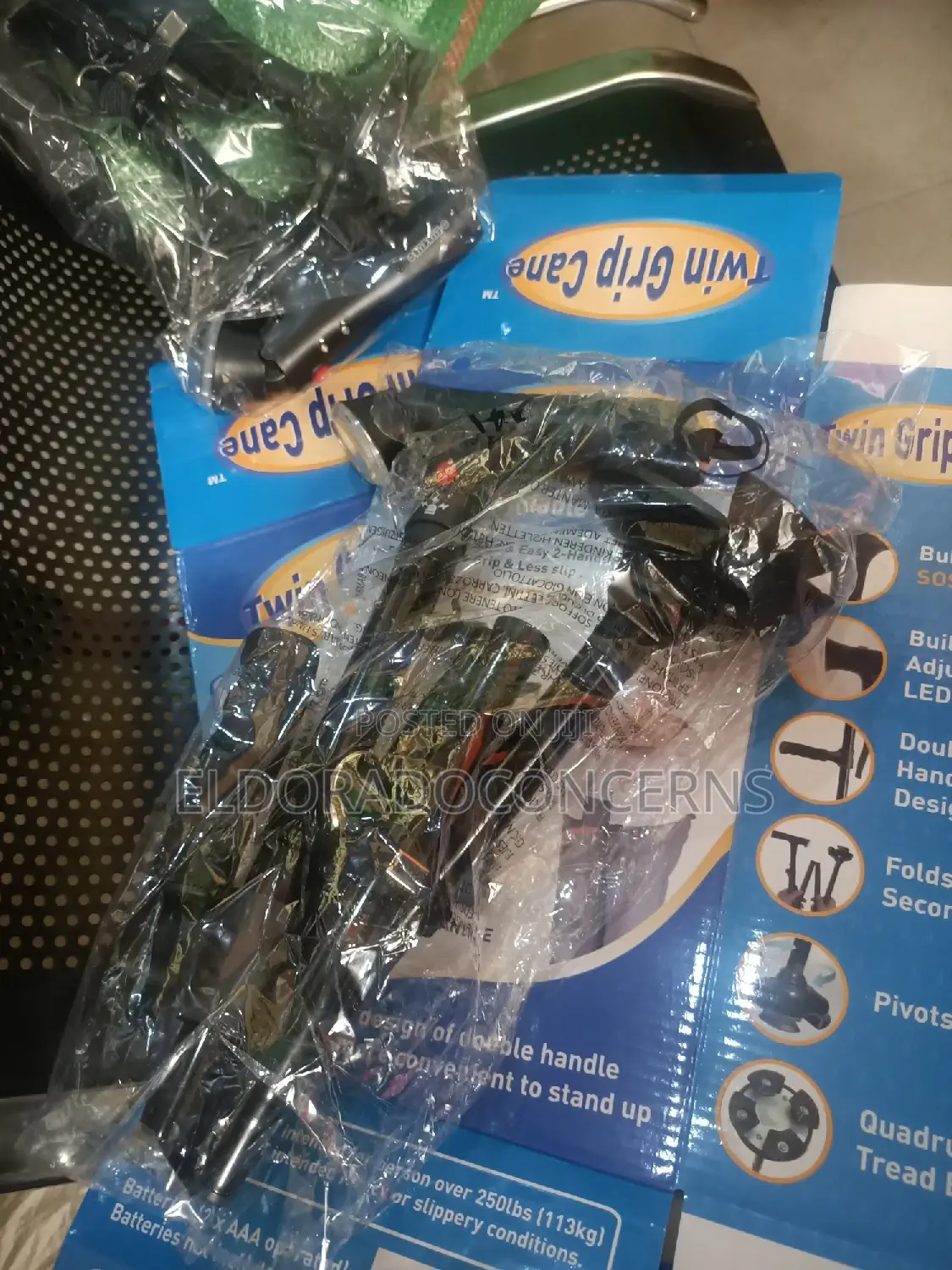 Twin Grip Cane With Light Wholesale Price ( Top Quality)