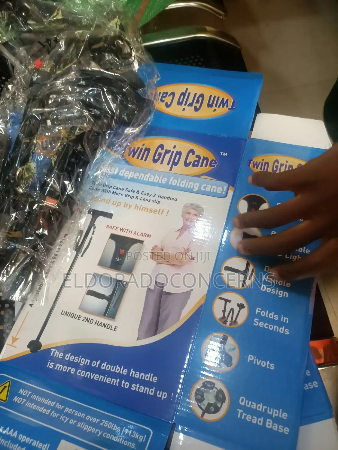 Twin Grip Cane With Light Wholesale Price ( Top Quality)