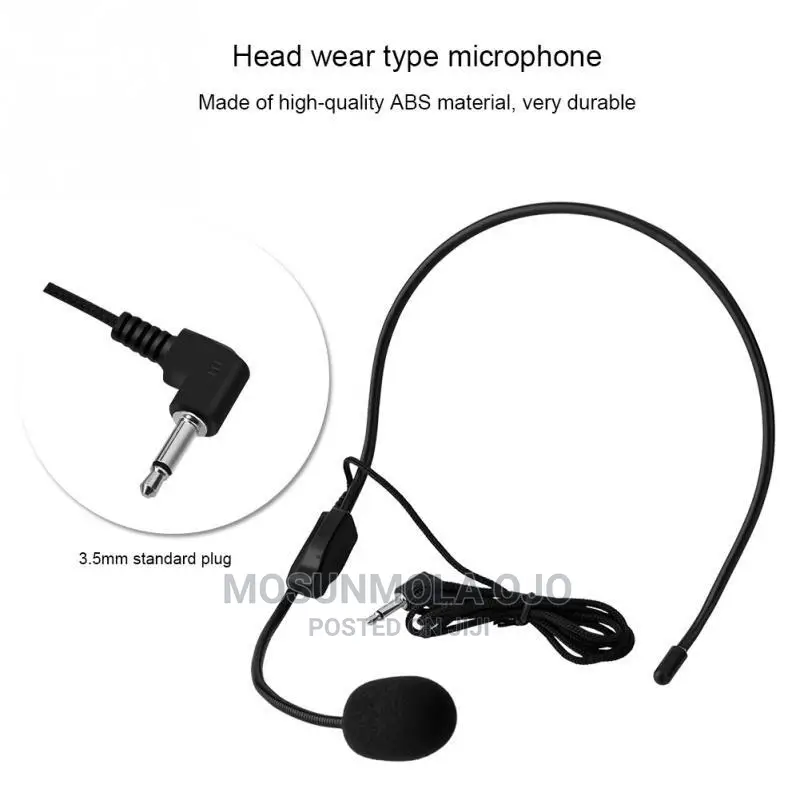 Ear Mounted Rotary Microphone Black