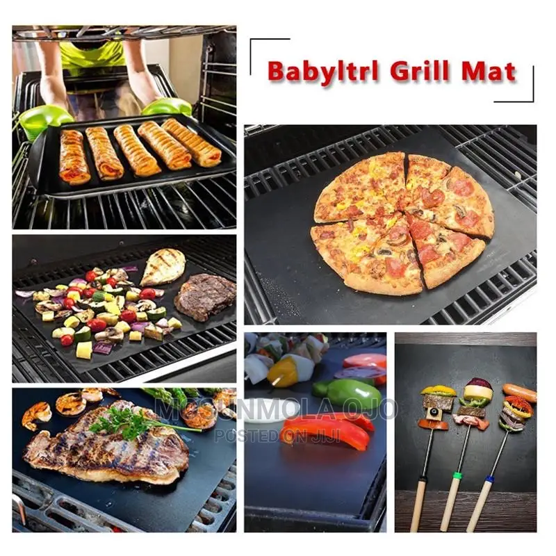 Non-Stick BBQ Reusable Grill Mat 33x40cm (5 in a Pack)