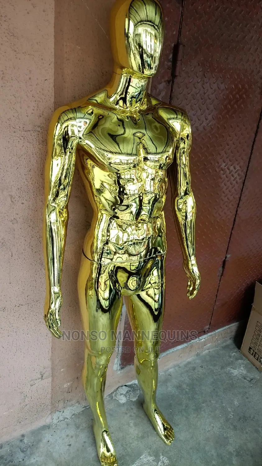 Big Size Male Gold Chrome Display Mannequin
