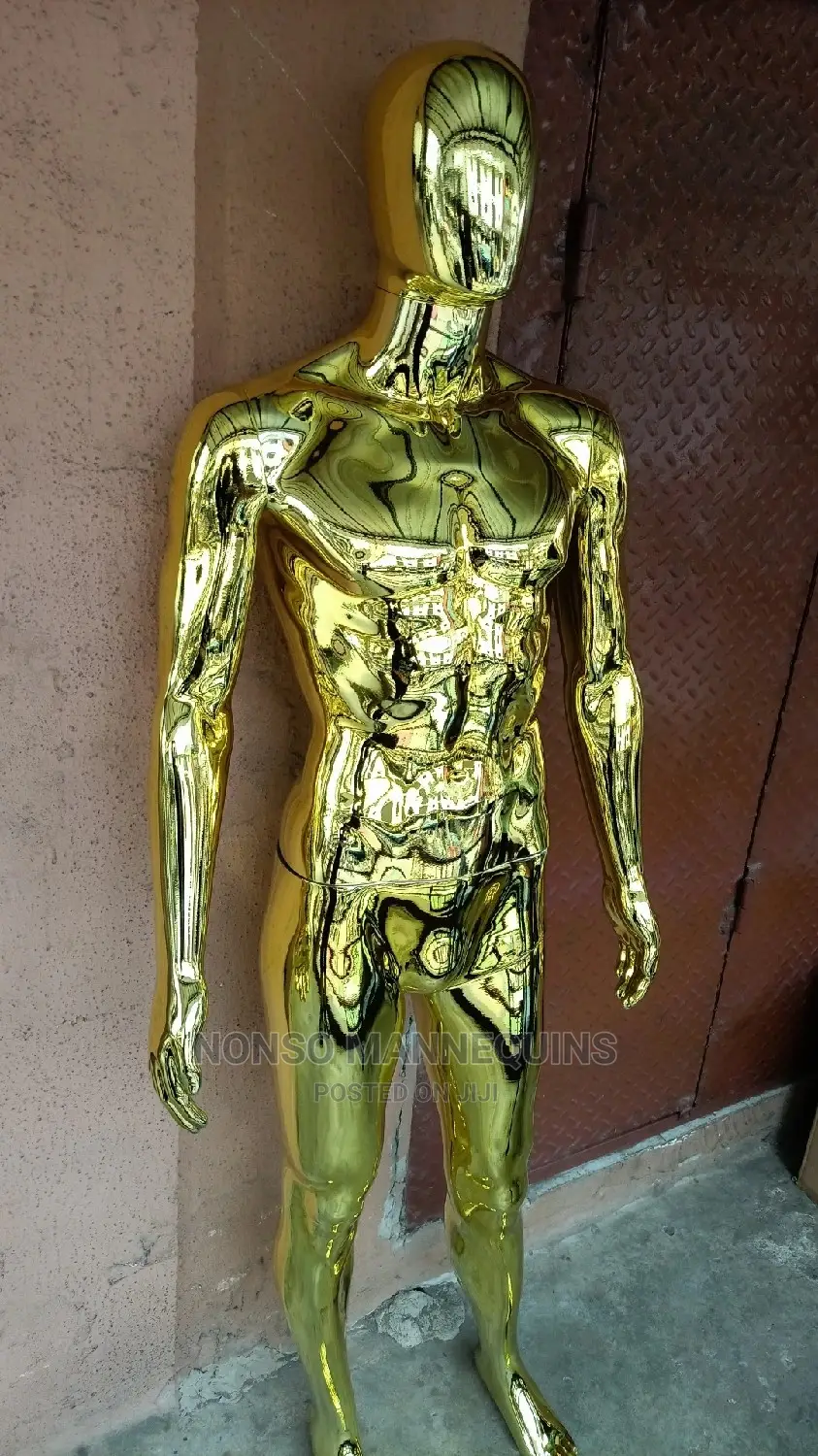 Big Size Male Gold Chrome Display Mannequin