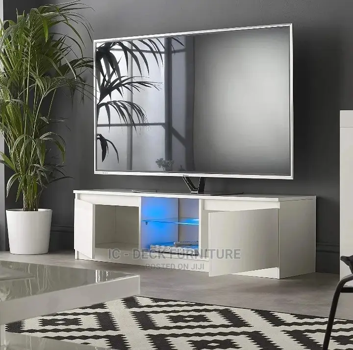 TVS11 Portable 4ft TV Stand W/ Multiple Colors Light, 50" TV Max