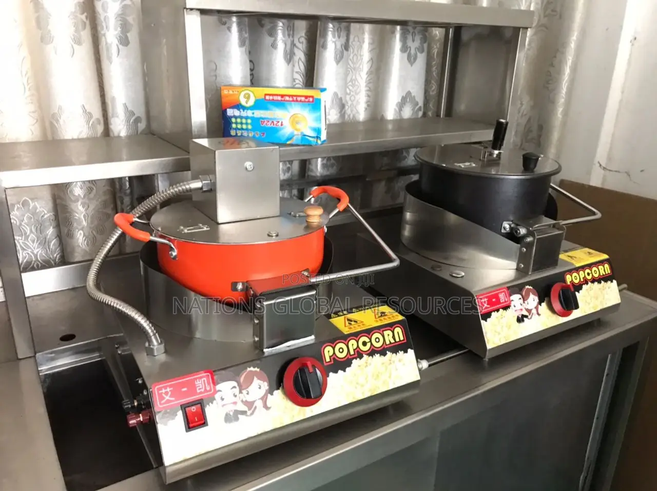 Gas Popcorn Machine.