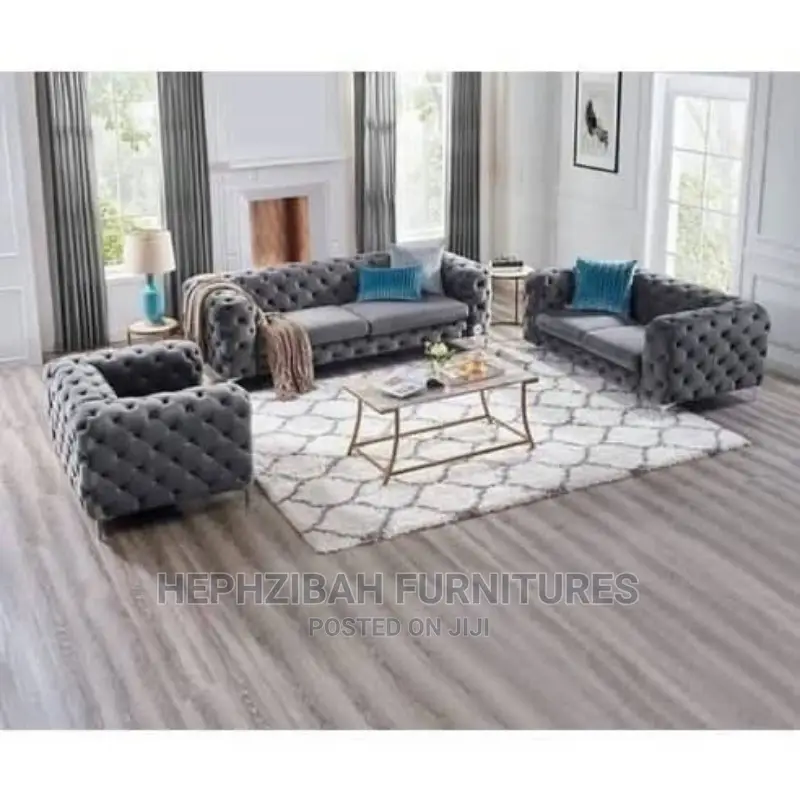 Grey Chesterfield Tufted Sofa