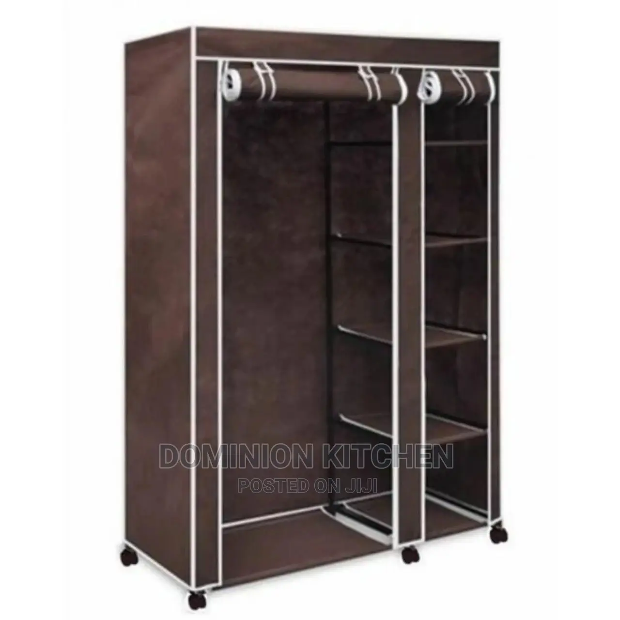 Collapsible Roll-Up Mobile Wardrope With Wheels