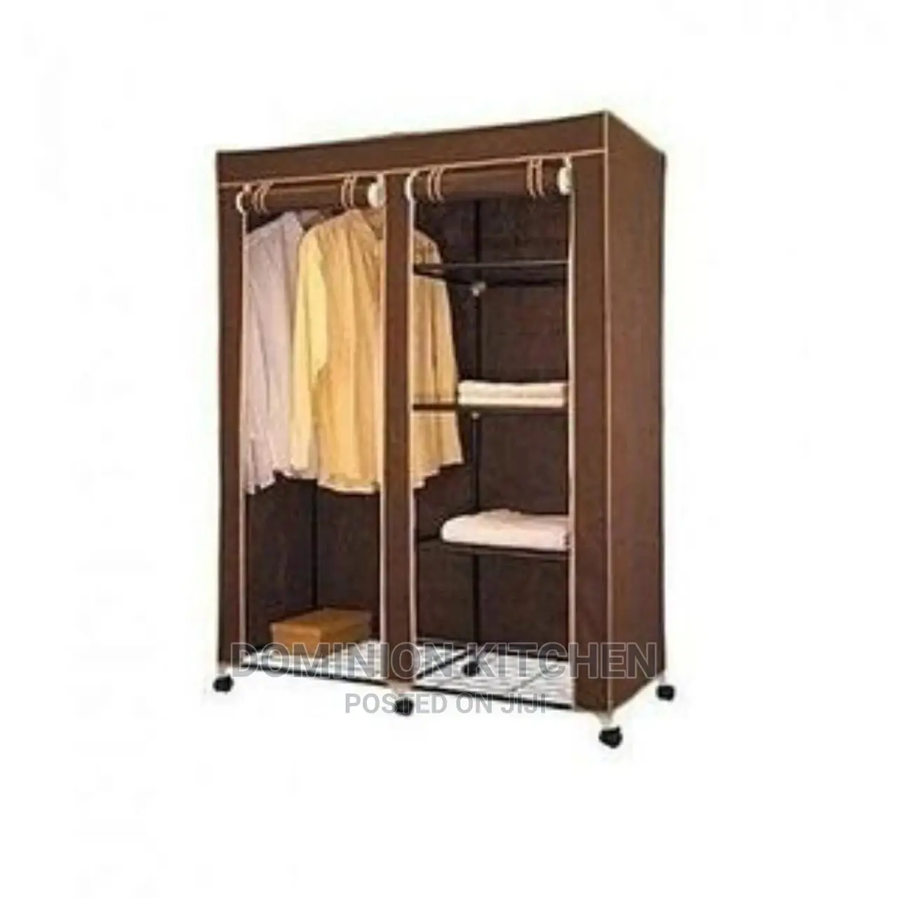 Collapsible Roll-Up Mobile Wardrope With Wheels