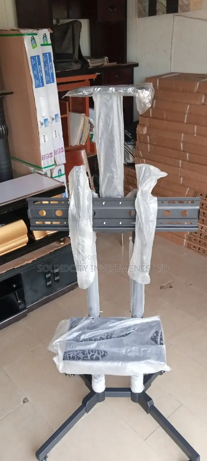 Adjustable Mobile Movable Television Stand With Trolley.