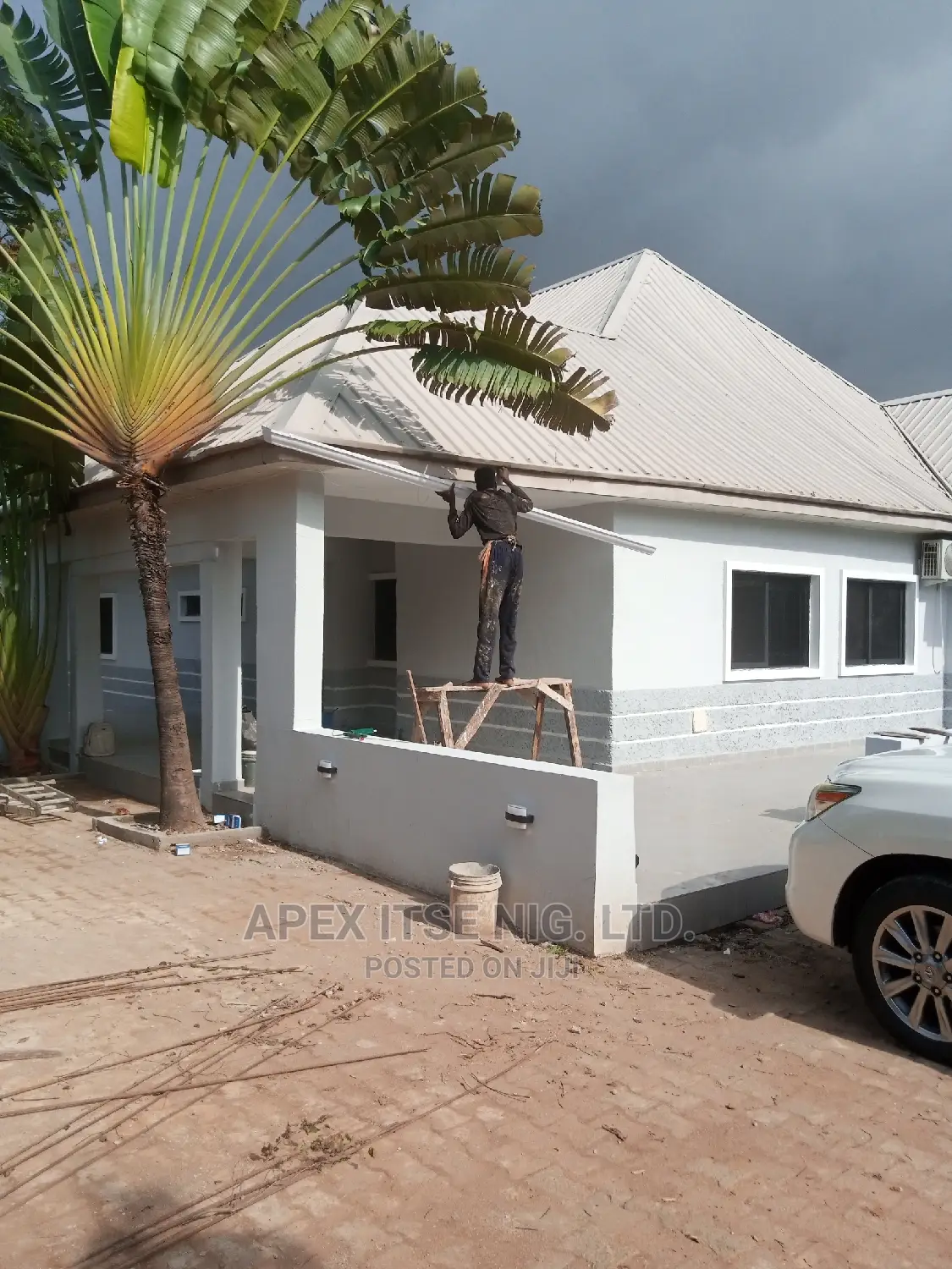 Roof Water Collector Installation