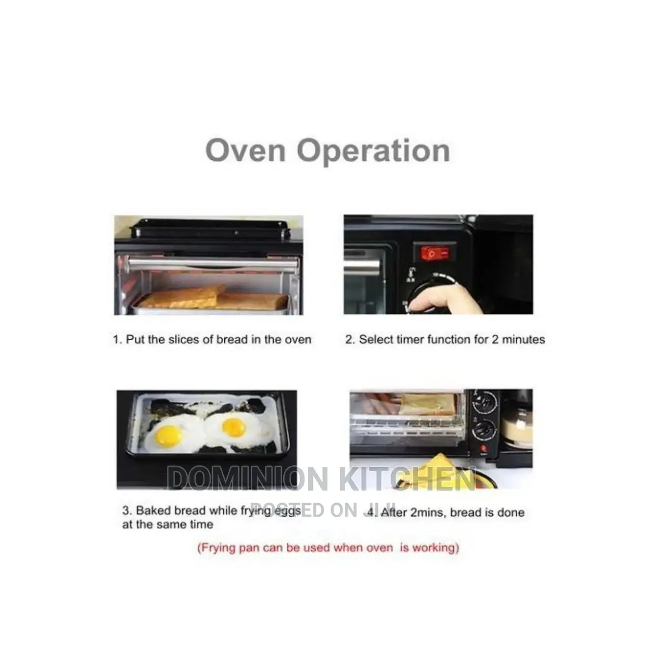 3in 1 Breakfast Station-Oven Coffee Maker and Hot Plate