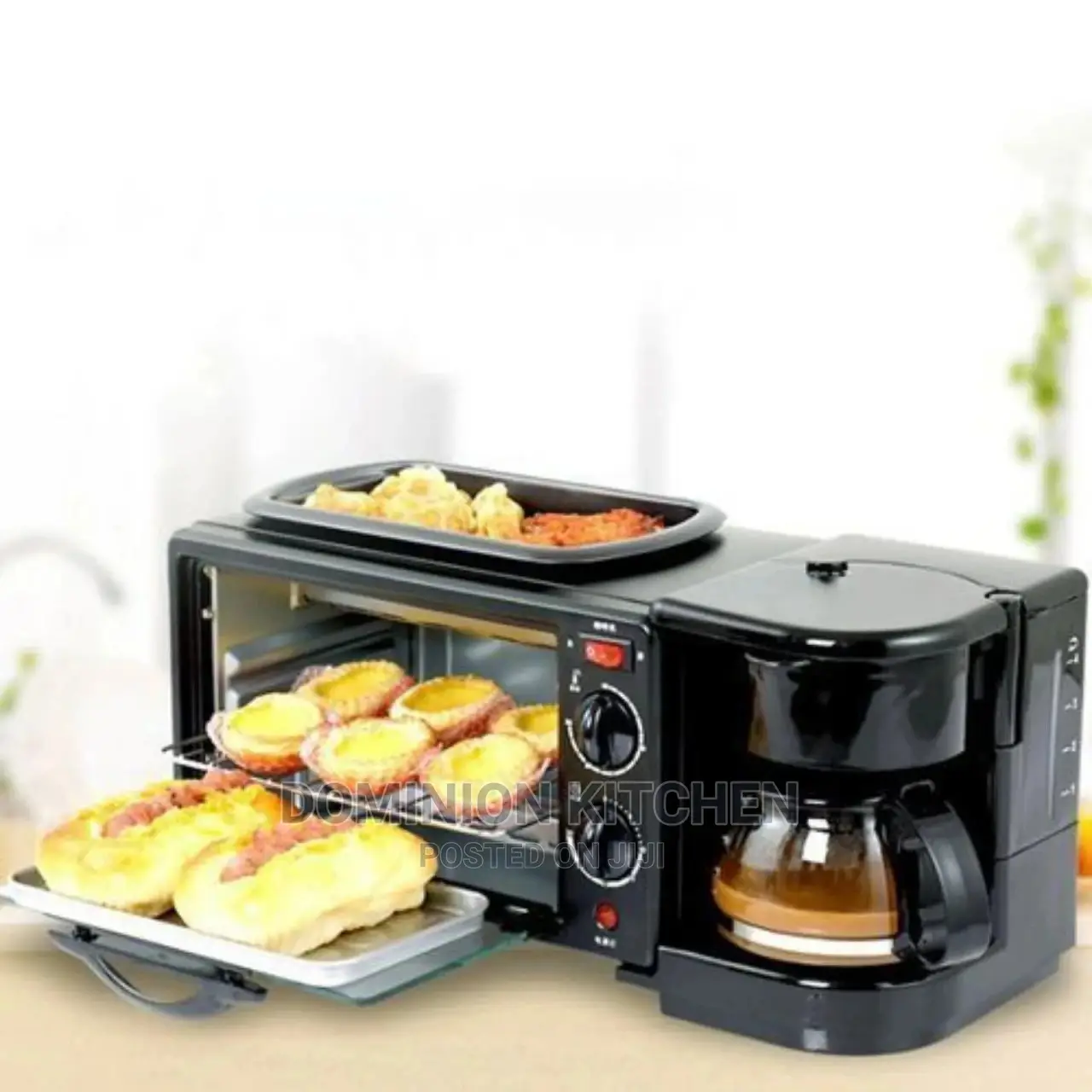 3in 1 Breakfast Station-Oven Coffee Maker and Hot Plate