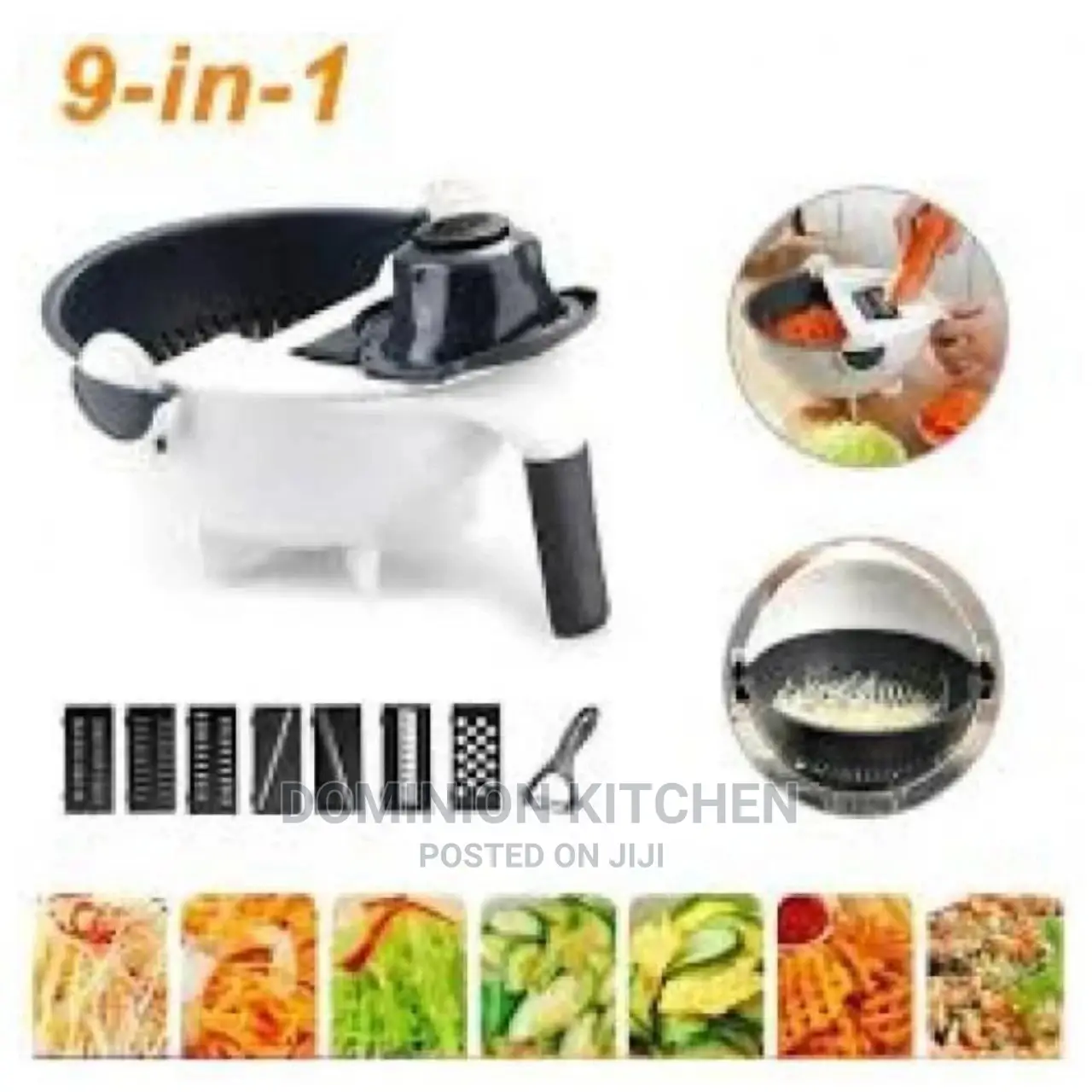 Multi Function 9in 1 Vegetable Cutter/Chopper/Slicer Drain