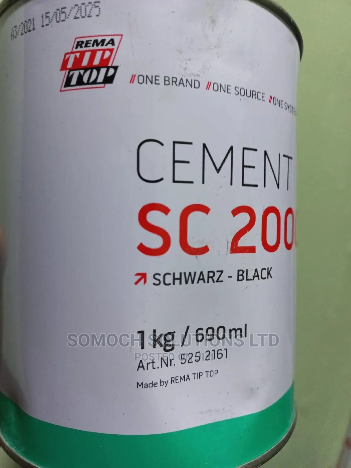 Sc 2000 Cement Gum Hl-T Rema Tip Top Schwarz-Black Lagos