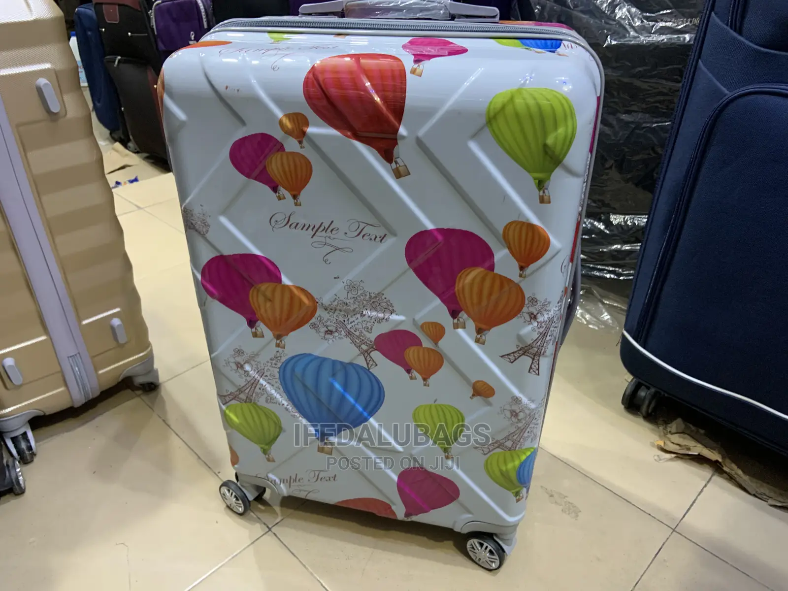 Medium Size Balloon Design Plastic Traveling Luggage