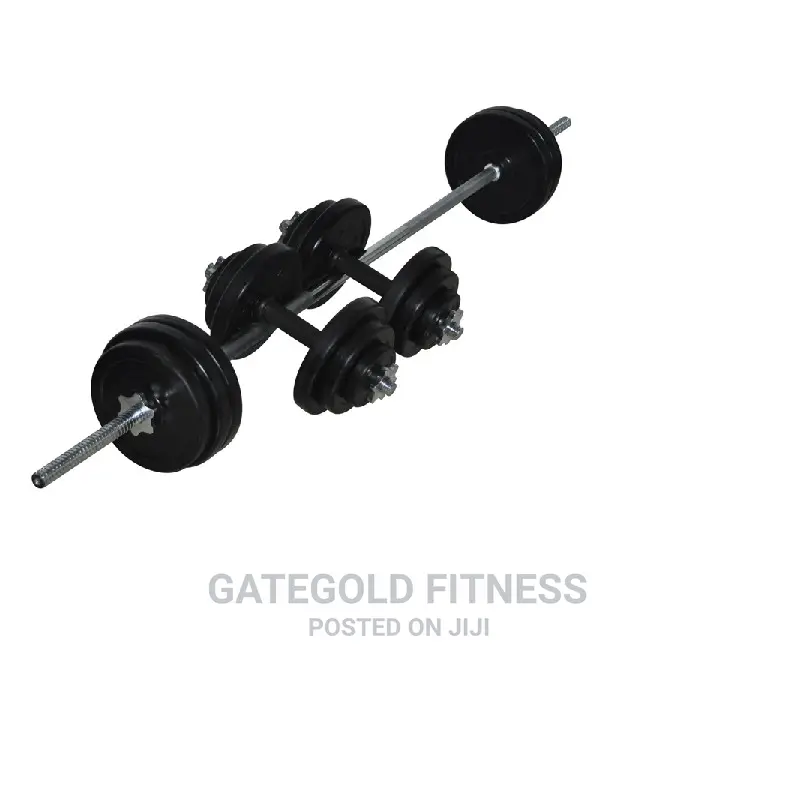 Wk-50r Deluxe 50kg Rubber Barbell/Dumbbell KIT