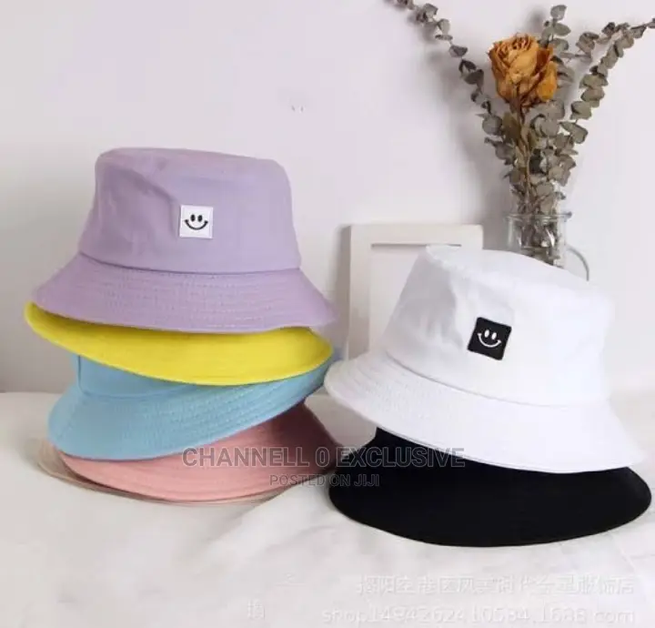 Fashion Women Bucket Hat New Candy Colors Smile Face Hat