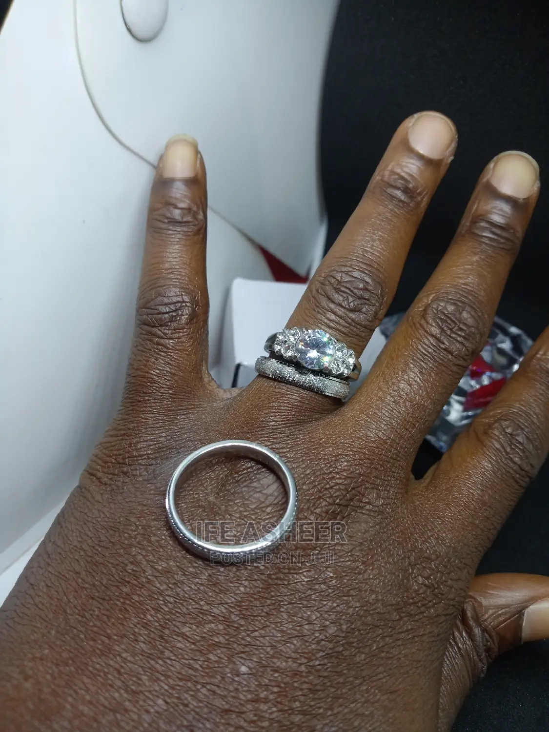 Italian Sterling Silver Wedding Ring - Silver