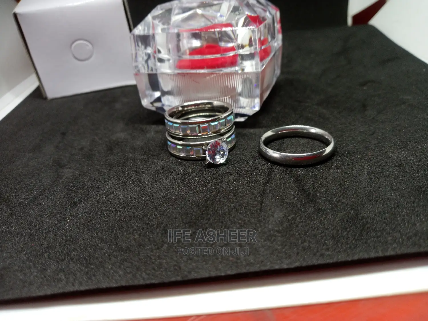 Silver Low Budget Set of Wedding Ring 013 - Silver